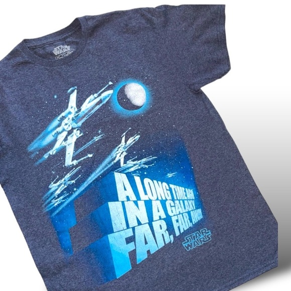 Star Wars Tie Fighter Long Time Ago in A Galaxy Far Far Away T Shirt medium* - Picture 3 of 10